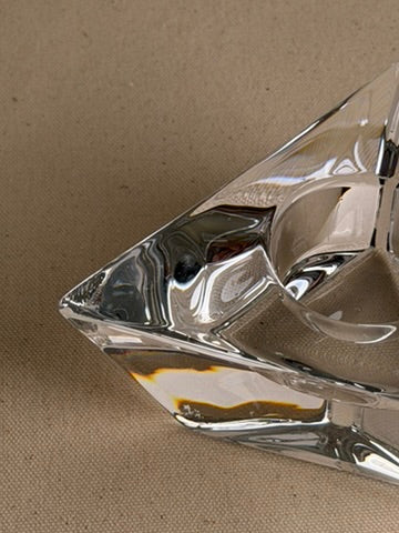 Orrefors Triangle Crystal Votive Holders by Martti Rytkönen — Pair