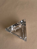 Orrefors Triangle Crystal Votive Holders by Martti Rytkönen — Pair