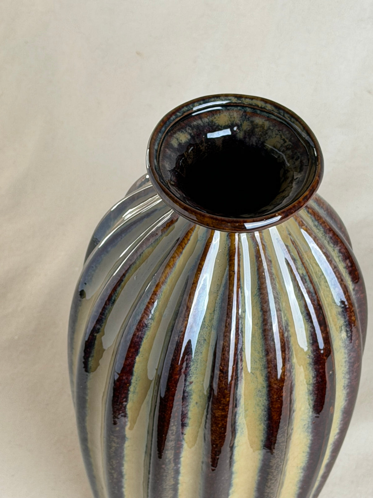 West German Fat Lava Pottery Vase, c. 1960s–70s