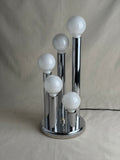 Five-Light Chrome Tubular Table Lamp, 1980