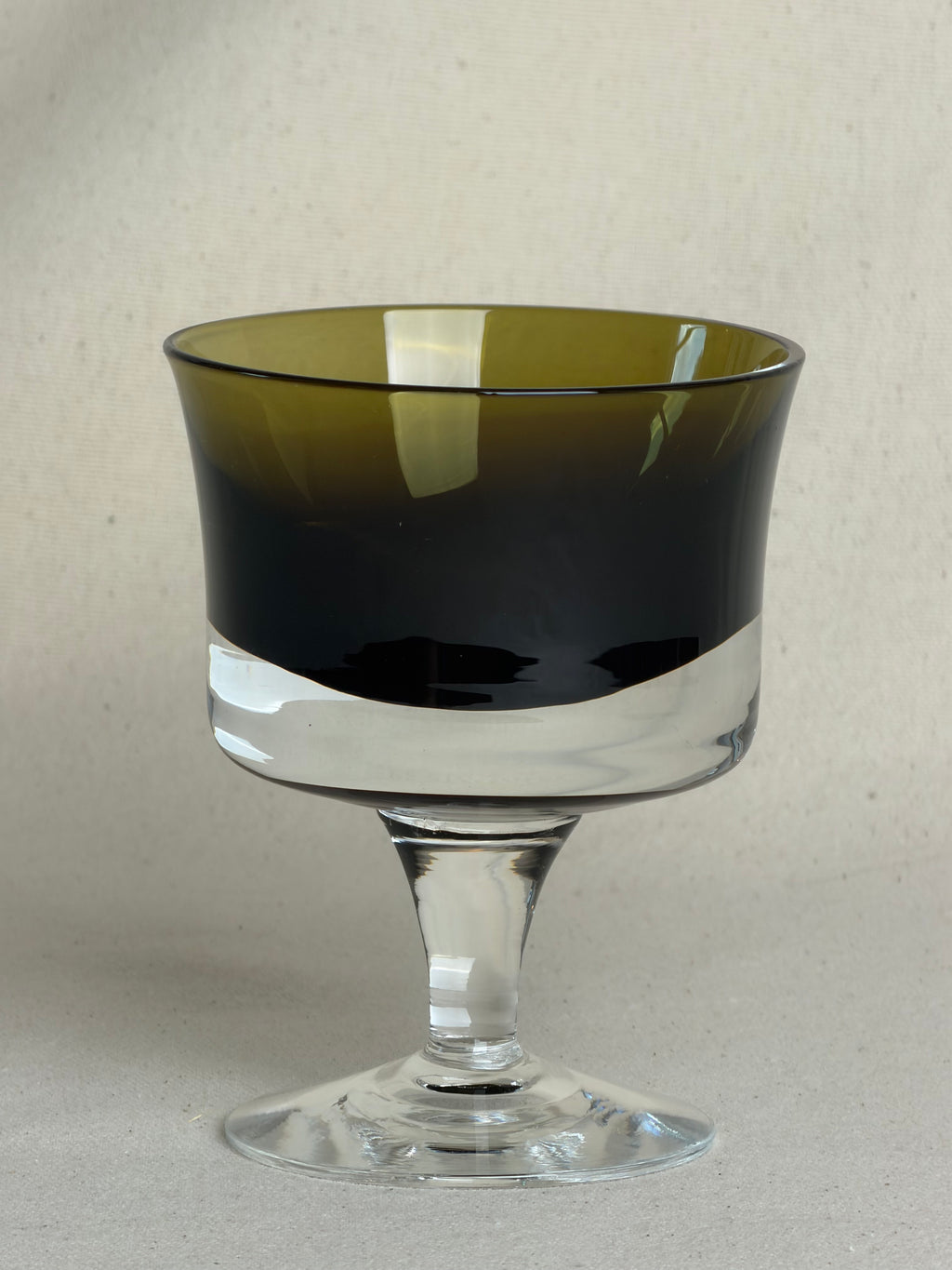 Danby-Milnor “Mirage Moss” Sherbet Glasses — Set of 7