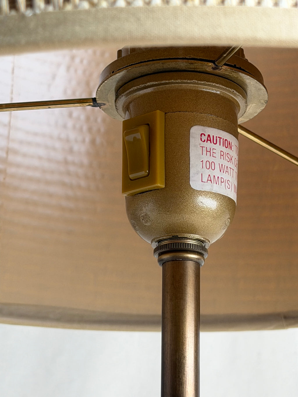 Ethan Allen Walnut & Brass Table Lamp