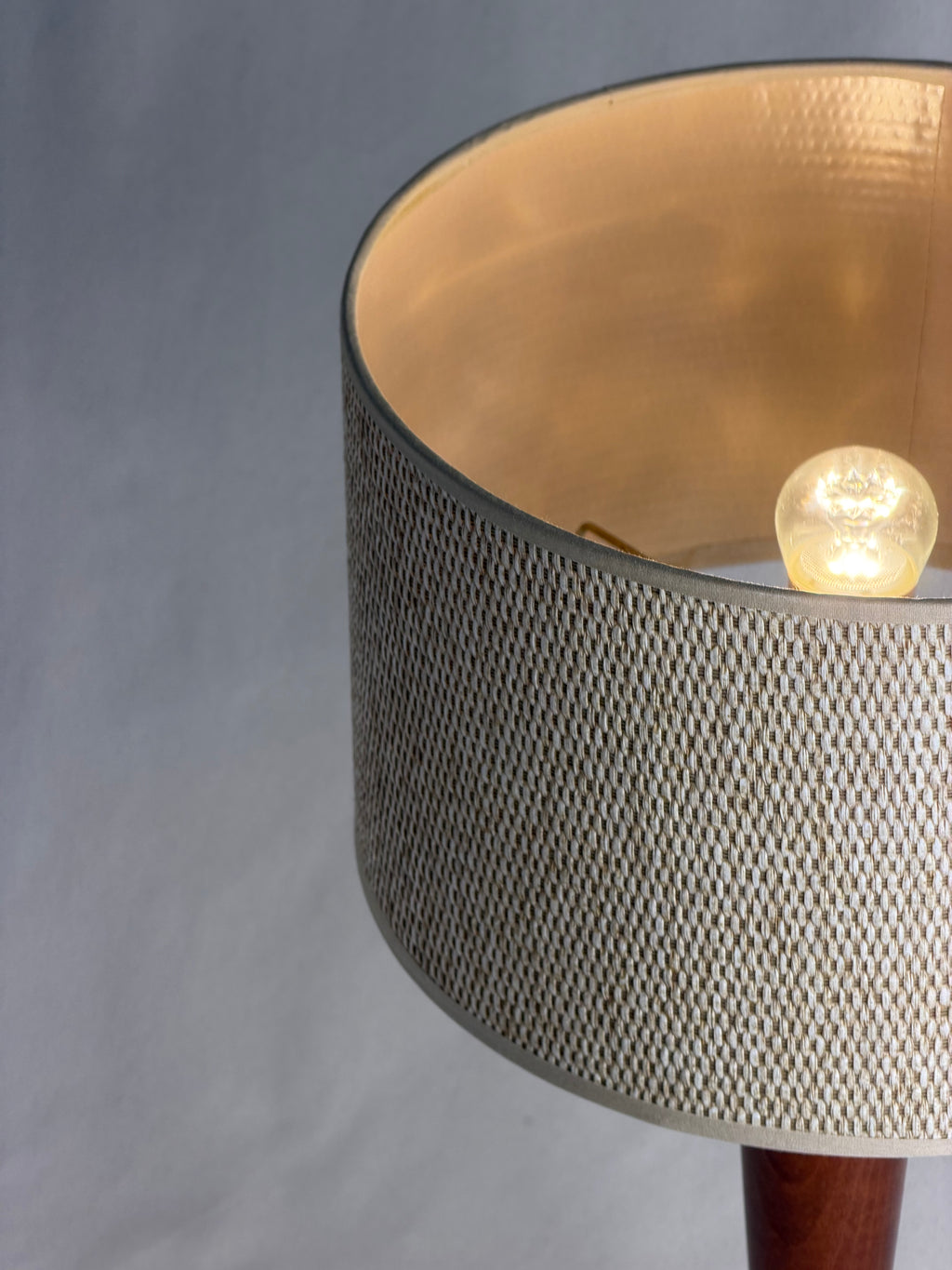 Ethan Allen Walnut & Brass Table Lamp