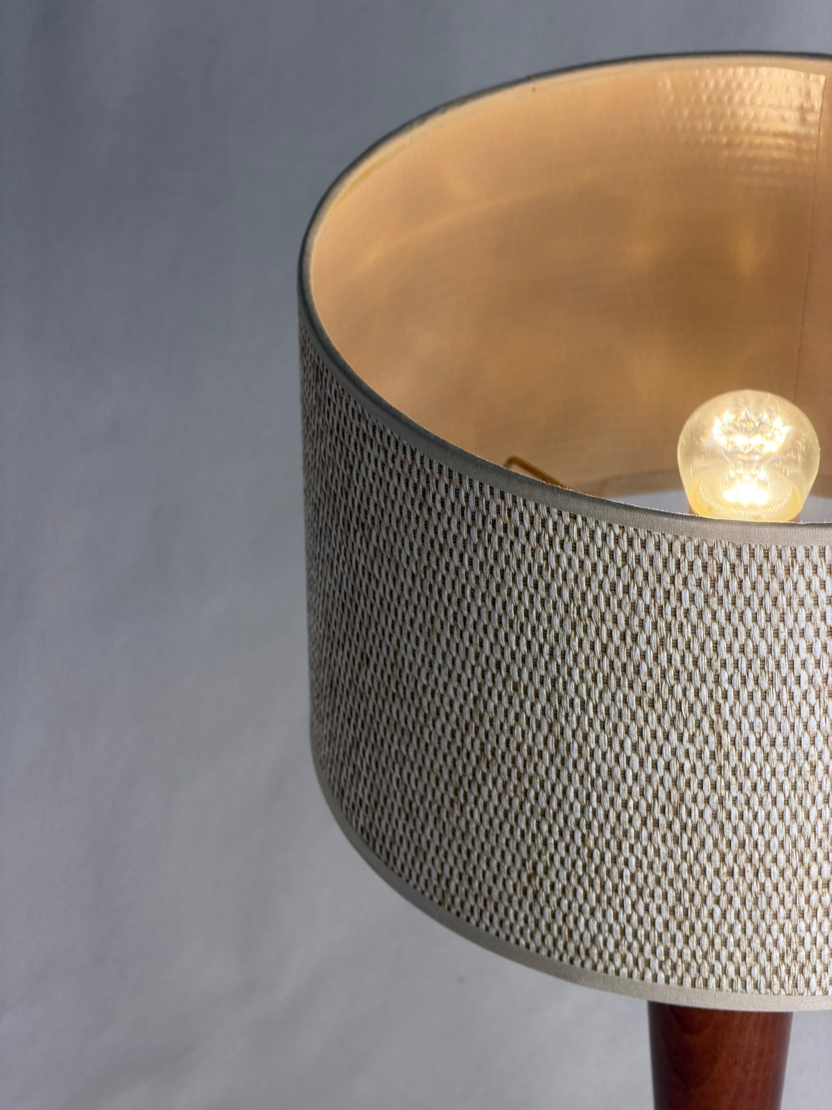 Ethan Allen Walnut & Brass Table Lamp