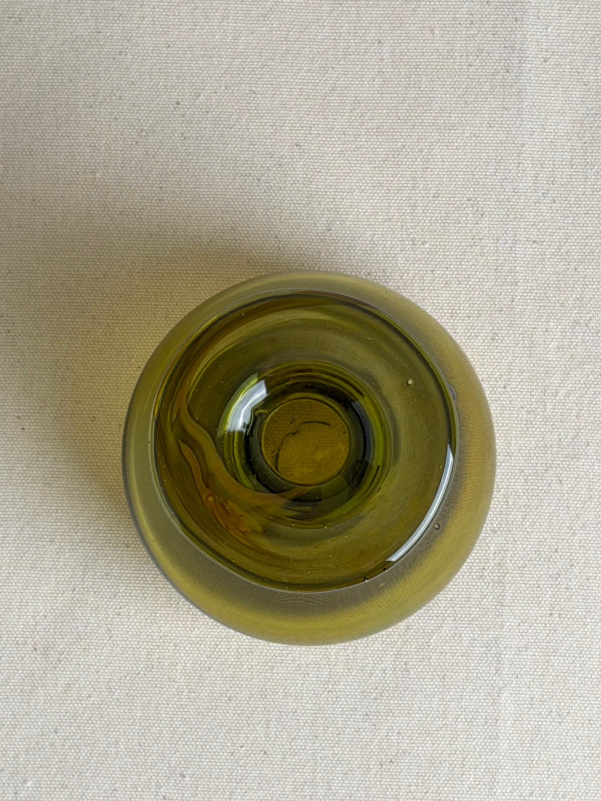 Michael Robb Signed Green Art Glass Vase, 1973