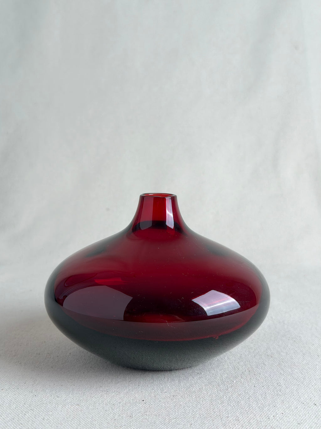 IKEA Red Glass Vases — Set of 5, Early 2000s