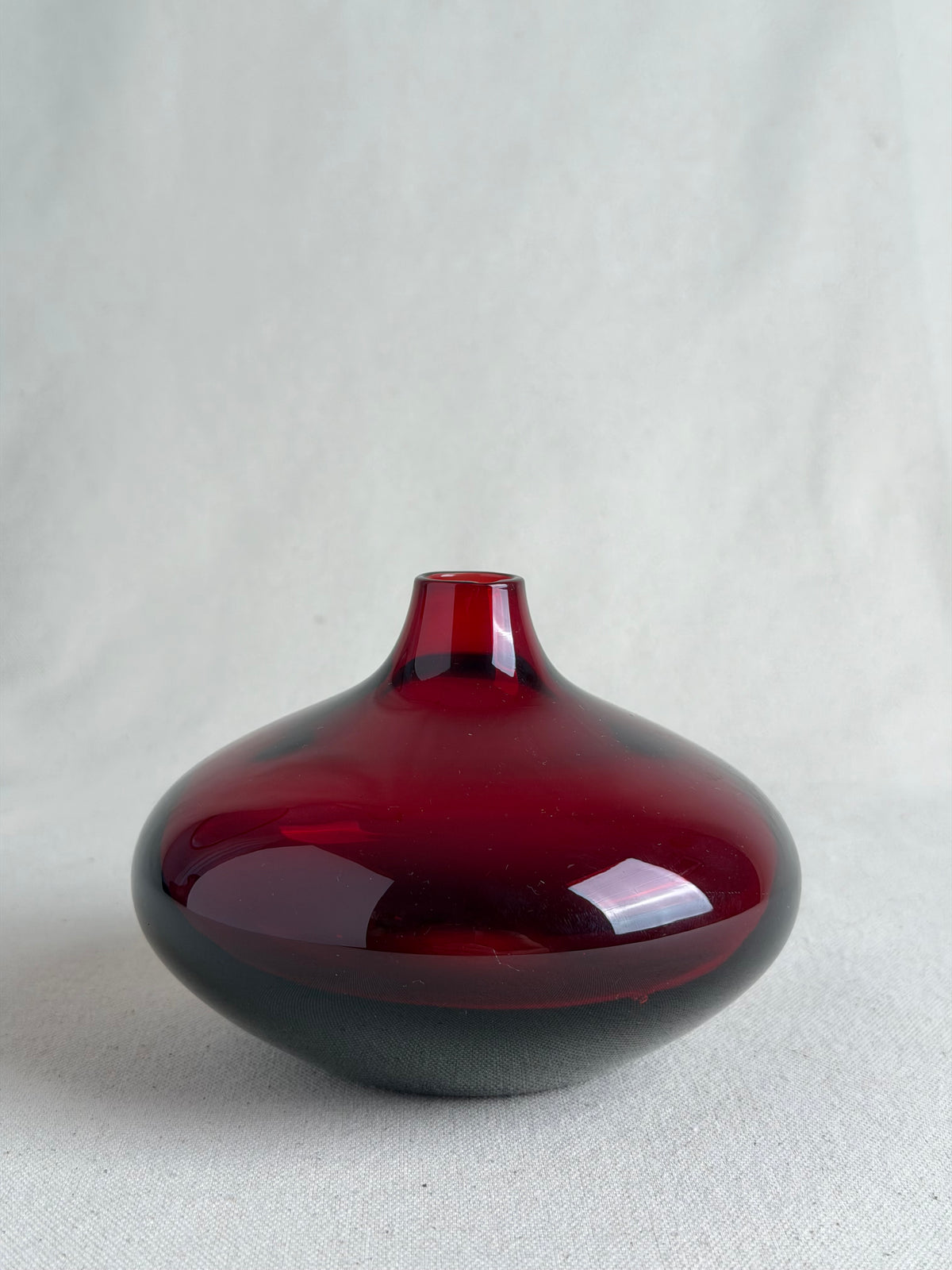 IKEA Red Glass Vases — Set of 5, Early 2000s