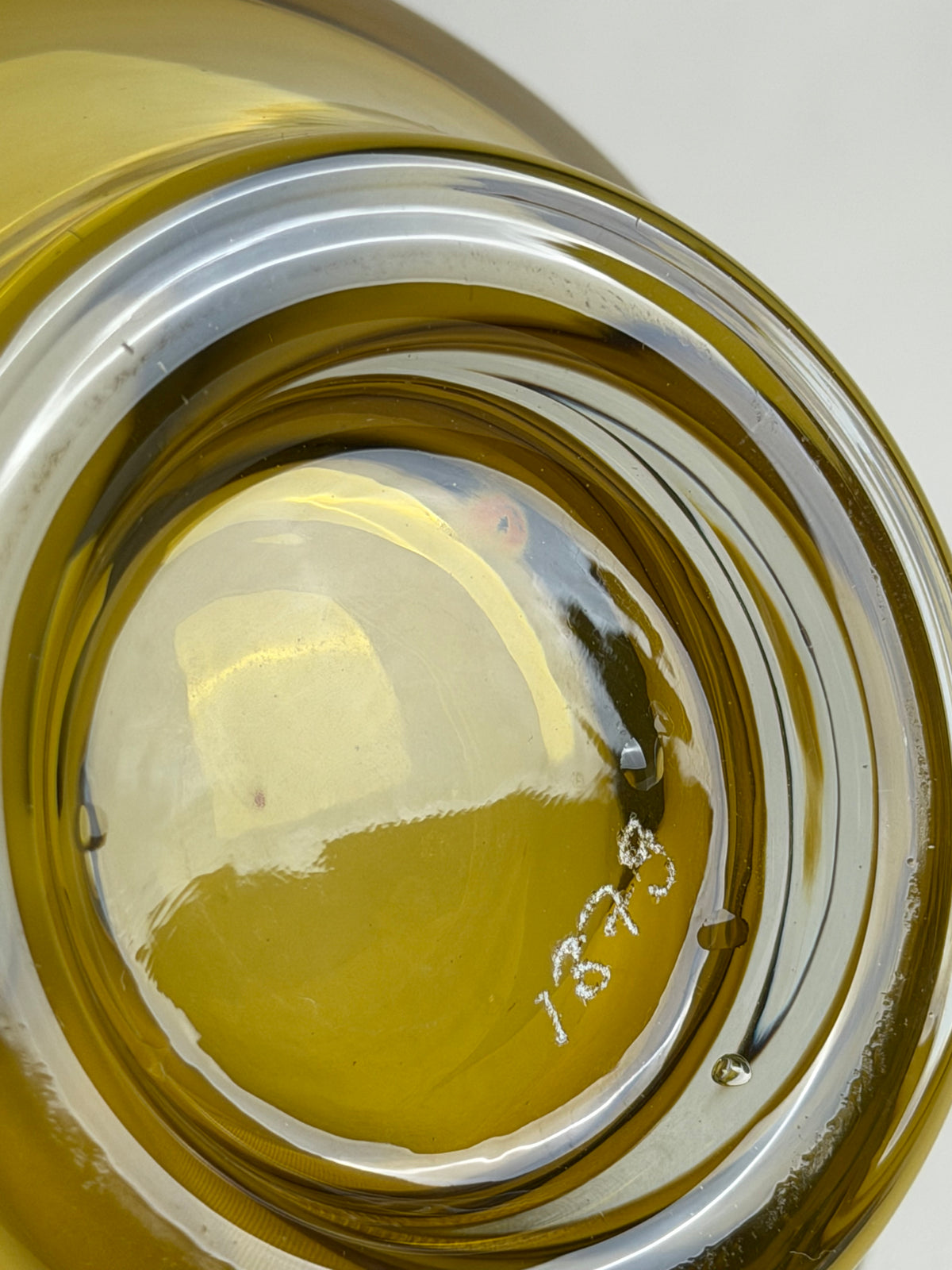Tamara Aladin Model 1373 Olive Glass Vase for Riihimäen Lasi, Finland, 1971