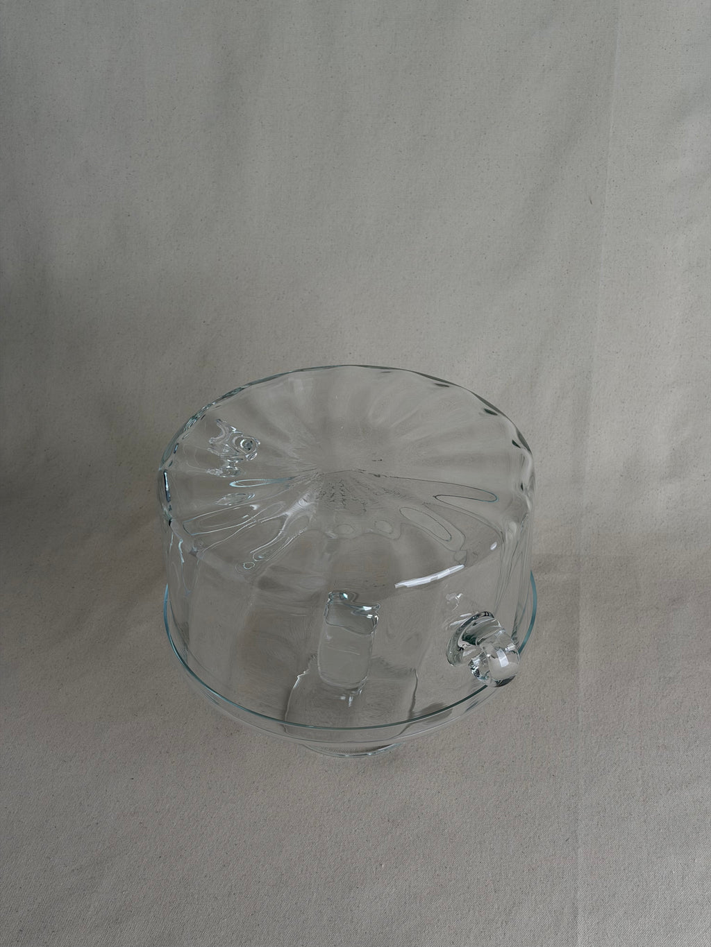 Vintage Waldonia Hand-Blown Glass Cake Stand & Cloche, Tarnów Poland