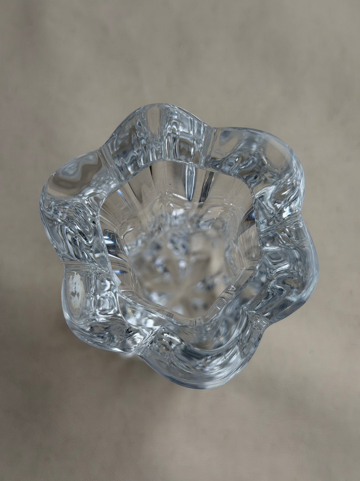 Orrefors Corona Crystal Vase by Lars Hellsten, Sweden, c. 1978