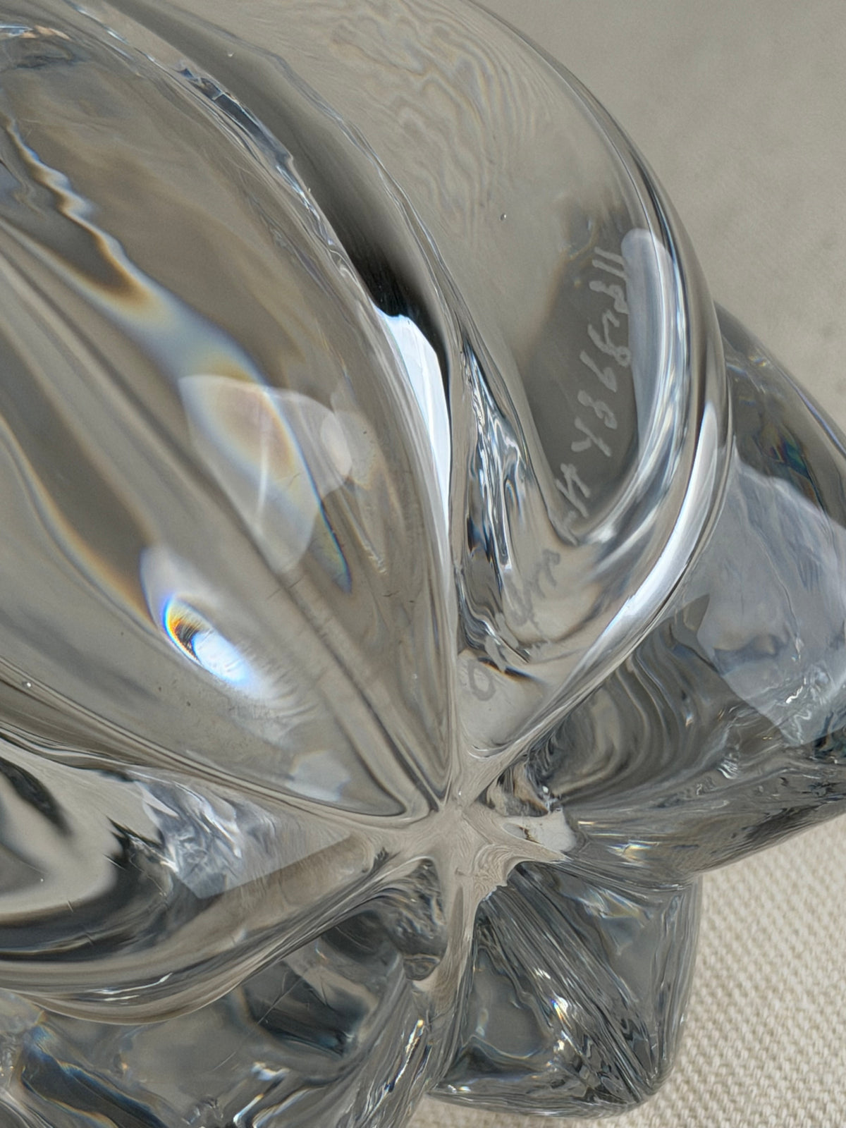 Orrefors Corona Crystal Vase by Lars Hellsten, Sweden, c. 1978