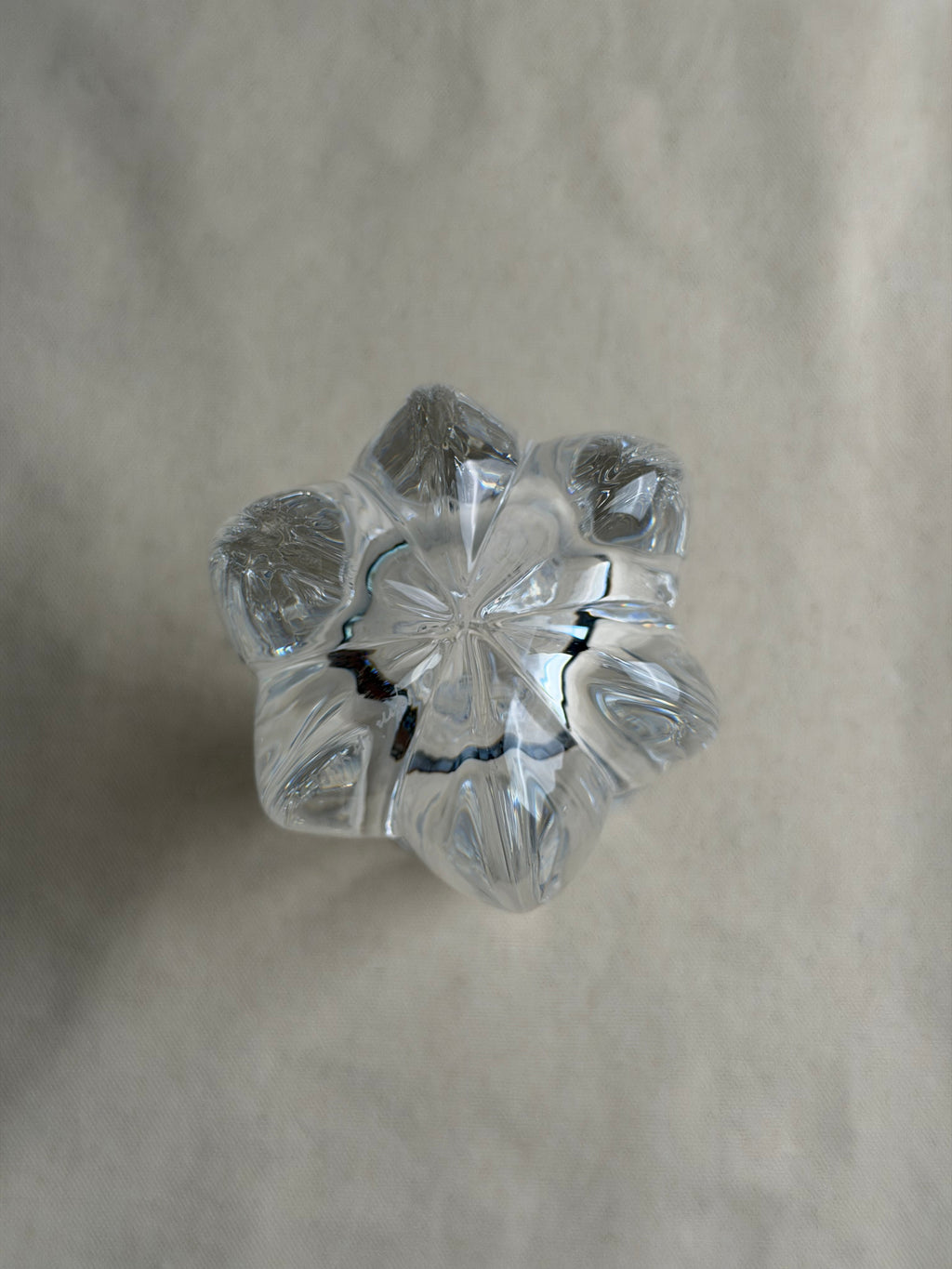 Orrefors Corona Crystal Vase by Lars Hellsten, Sweden, c. 1978
