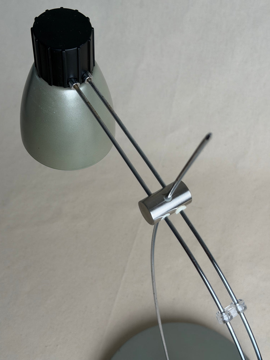 Adjustable Sculptural Desk Lamp in Grey & Chrome, c. 2001