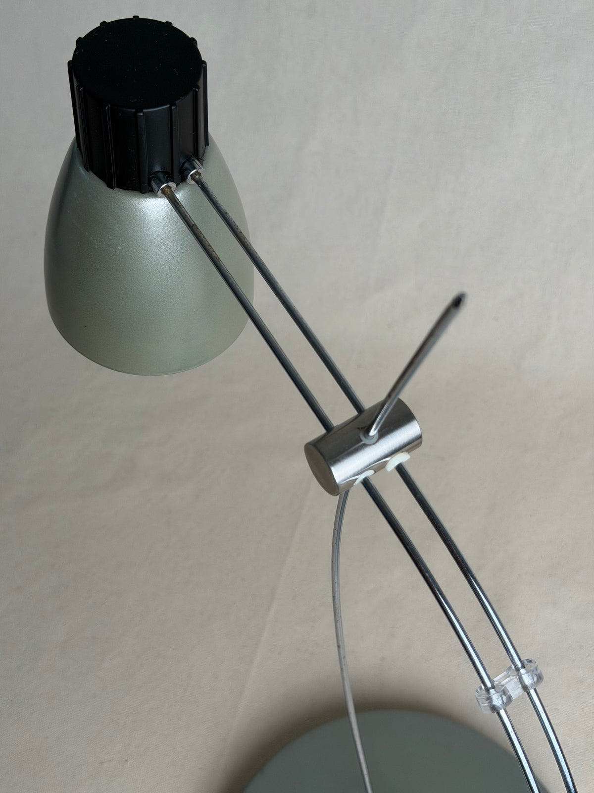 Adjustable Sculptural Desk Lamp in Grey & Chrome, c. 2001