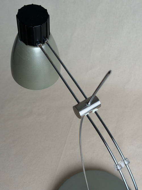 Adjustable Sculptural Desk Lamp in Grey & Chrome, c. 2001