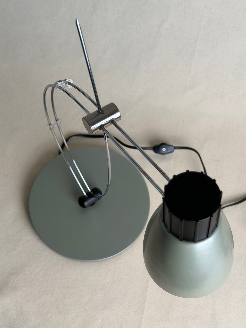 Adjustable Sculptural Desk Lamp in Grey & Chrome, c. 2001